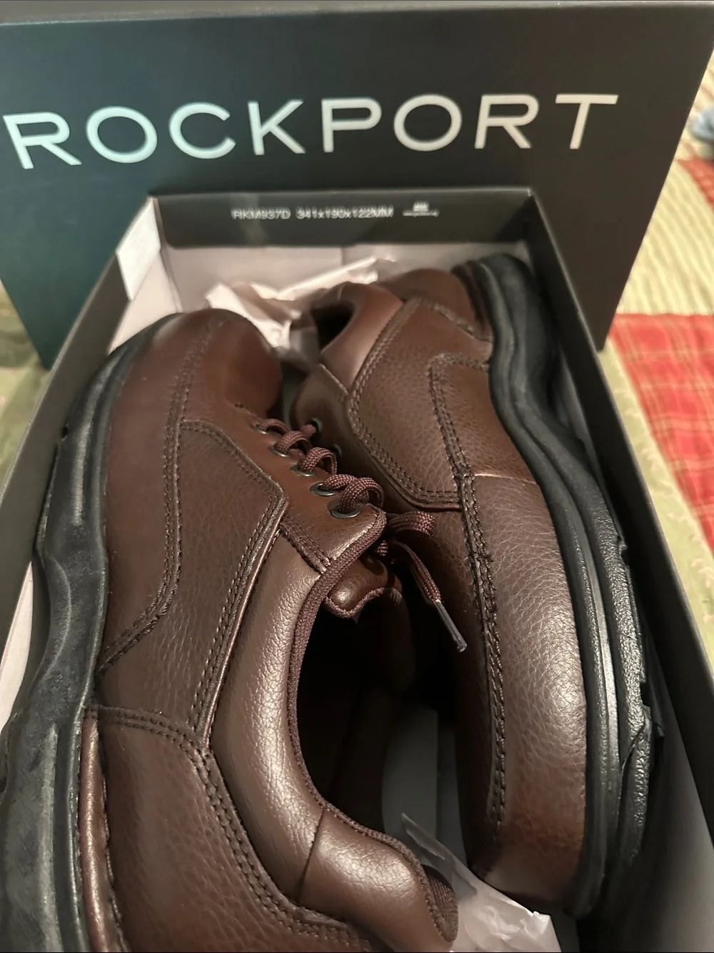 Rockport Men’s Lace-Up Oxfords in Dark Brown